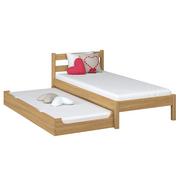 Łóżka - Łóżko pojedyncze z szufladą na materac N01 dąb naturalny 100x200 - miniaturka - grafika 1