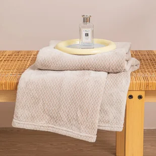 Koc 200 x 220 Pluszowy Mikrofibra Willy Beżowy - Koce - miniaturka - grafika 7