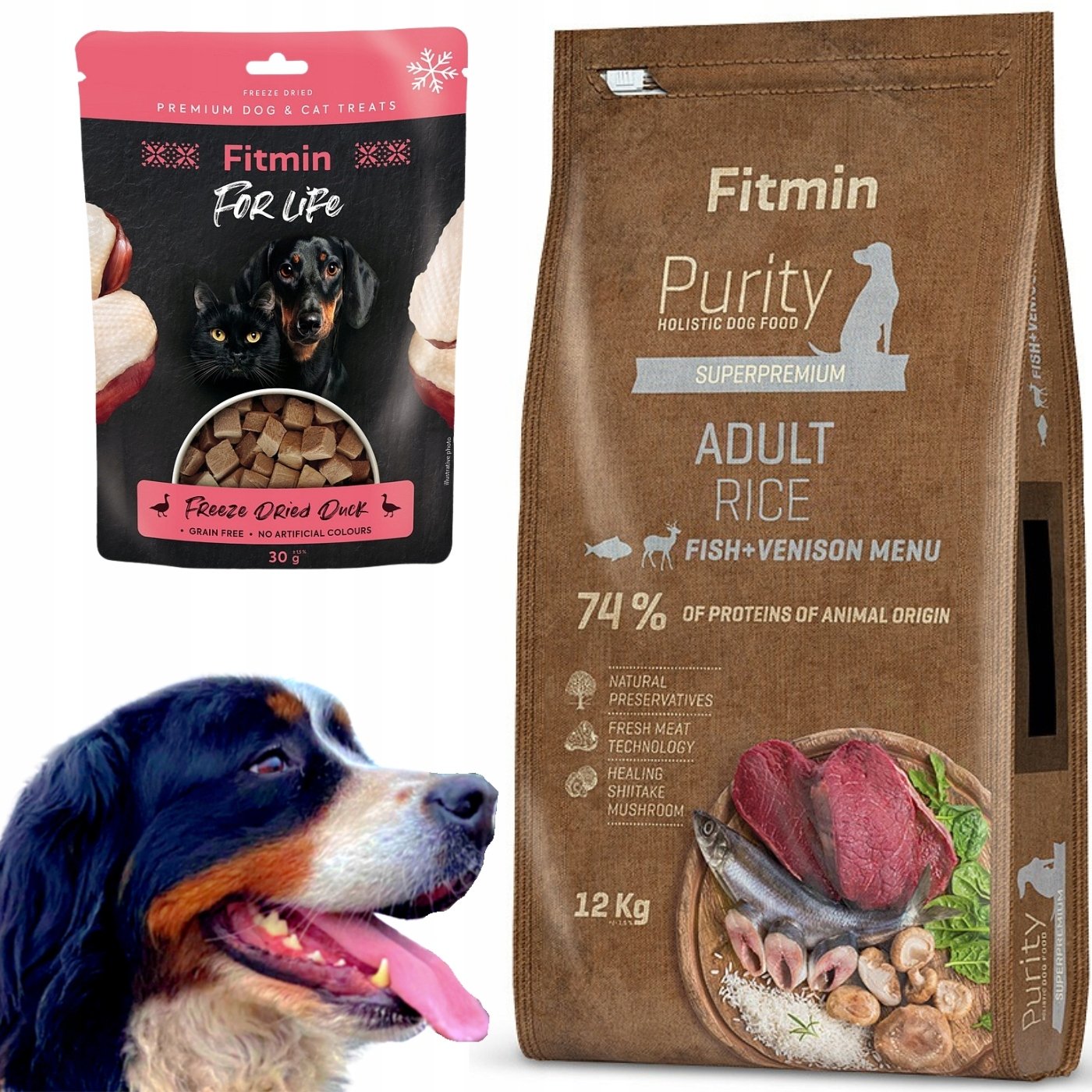 Fitmin Purity Adult Rice Fish&Venison 12 kg