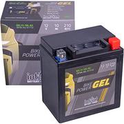 Akumulatory motocyklowe - intAct Bike-Power GEL12-10L-A2, CB10L-A2, 51112, 12V 10 Ah, 210 A (EN), Wysokiej jakości akumulator motocyklowy GEL o 30% większej mocy rozruchowej, Bezobsługowy akumulator GEL - miniaturka - grafika 1