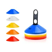 Wyposażenie sportowe i gimnastyczne - Pachołki znaczniki stożkowe 50szt. + stojak VCM-PC2S50PB - miniaturka - grafika 1