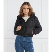 Kurtki damskie - Tommy Jeans Kurtka TJW CRP HOODED PUFFER | Cropped Fit - miniaturka - grafika 1