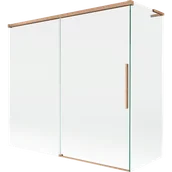 Parawany nawannowe - Mexen Rox L parawan nawannowy 2-skrzydłowy rozsuwany 170 + 80 x 150 cm, transparent, miedź szczotkowana - 8C9L-170-080-65-00 - miniaturka - grafika 1