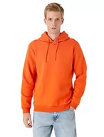 Bluzy męskie - Koton Męska bluza z kapturem Basic, Pomarańczowy (217), Classic - miniaturka - grafika 1