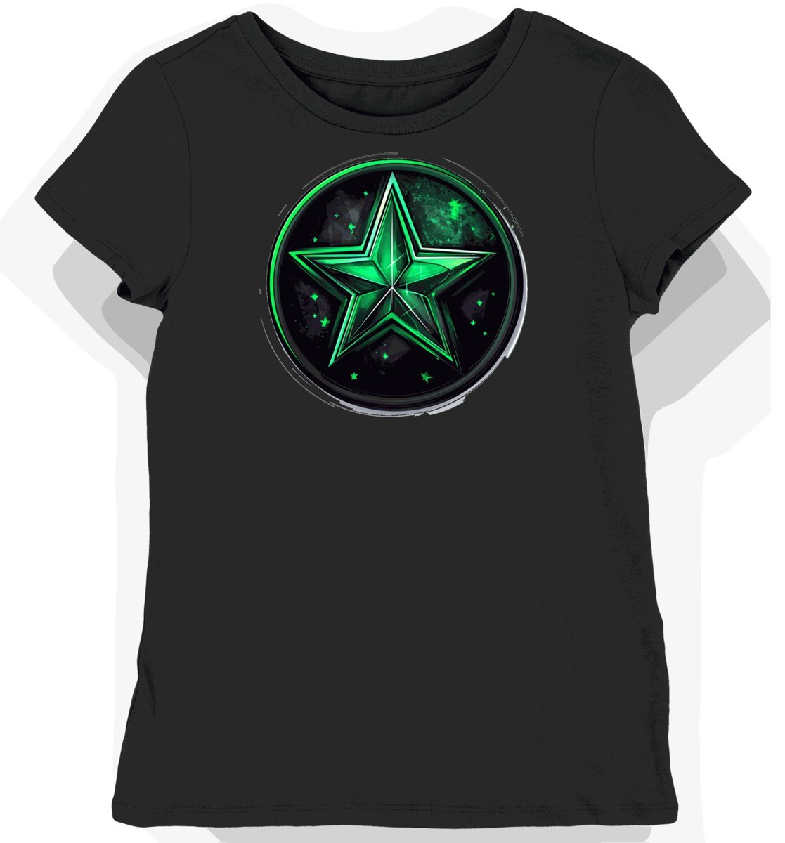 Koszulka damska czarna z nadrukiem gwiazdy e-sportowej S