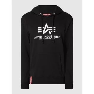 Bluzy męskie - Bluza z kapturem z mieszanki bawełny - Alpha Industries - grafika 1