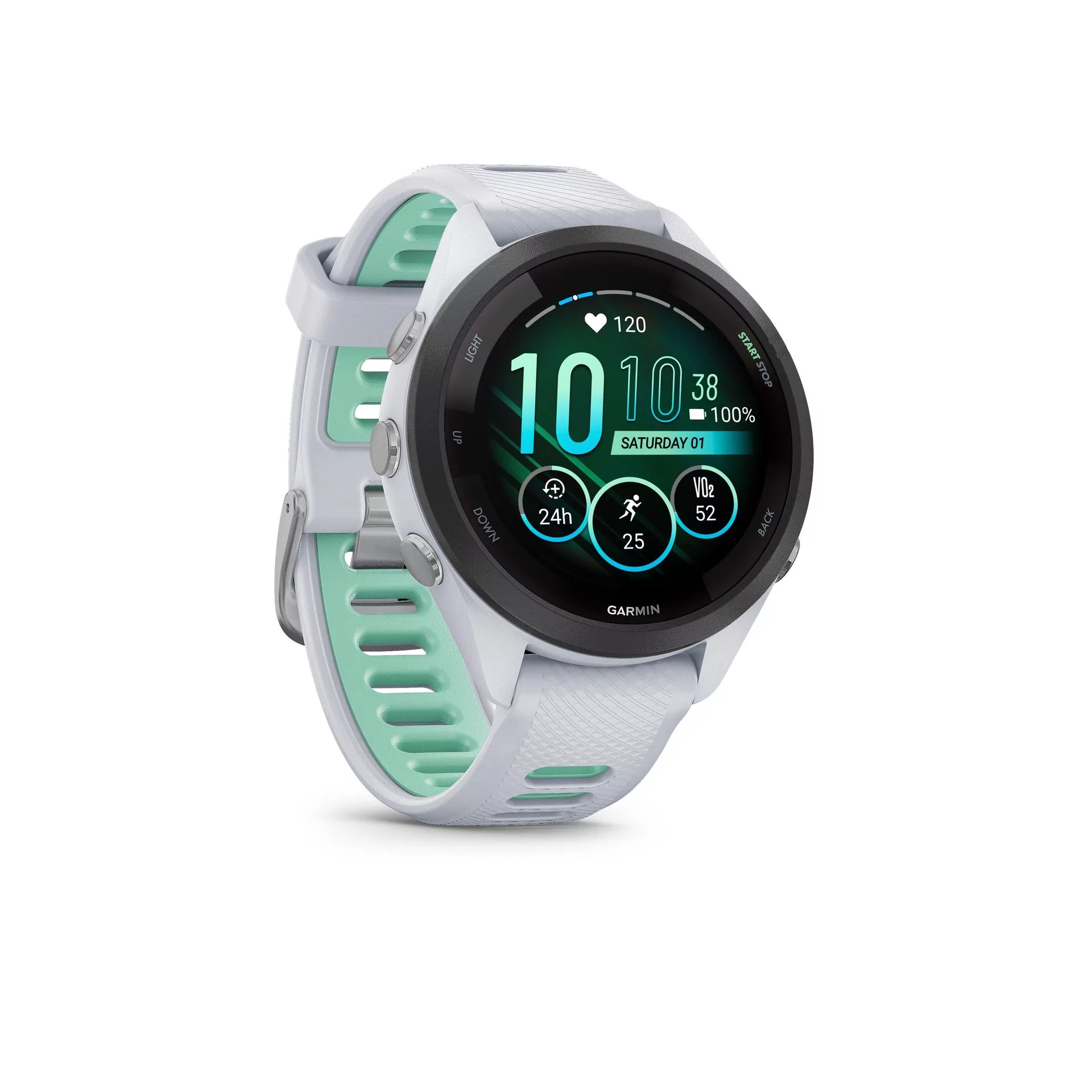 Zegarek inteligentny multisportowy GPS Cardio Garmin Forerunner 265S Music biały