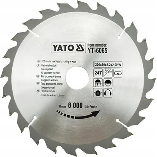 YATO PIŁA TARCZOWA Z WĘGLIKIEM 200X24X30 MM (YT-6065) - Tarcze do pił - miniaturka - grafika 1