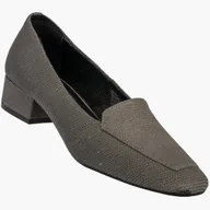 Półbuty damskie - Czółenka Damskie Skórzane Buty Na Niskim Obcasie Półbuty Darex Szare Szary 36 - miniaturka - grafika 1