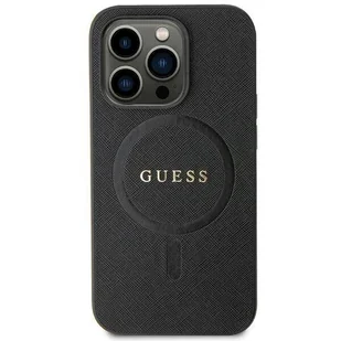 Etui Guess GUHMP13LPSAHMCK na iPhone 13 Pro / 13 - czarne Saffiano MagSafe - Etui i futerały do telefonów - miniaturka - grafika 1
