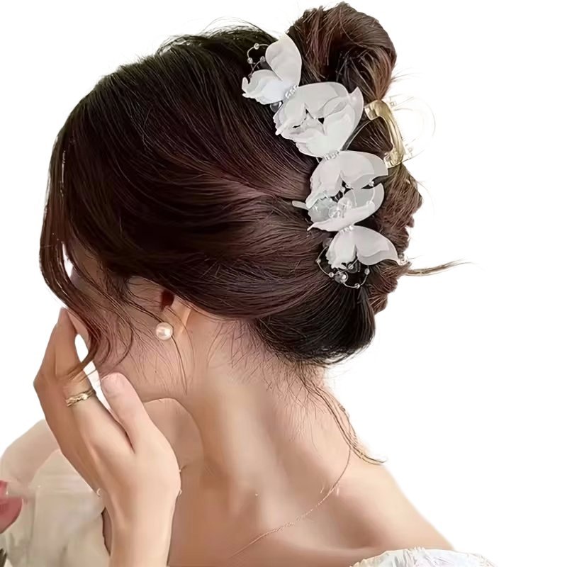 Spinki do Włosów Super Kolory i Wzory Spinka Klamra Motyle Biała