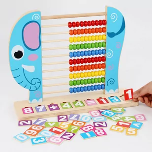 Drewniane liczydło edukacyjne sorter do nauki cyfry w szkole  xy-0721 - Zabawki interaktywne dla dzieci - miniaturka - grafika 1