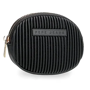 Pepe Jeans Aurora Portfel Czarny 11,5x8,5x1,5 cm Skóra syntetyczna, czarny, Monedero, portmonetka - Portfele - miniaturka - grafika 1