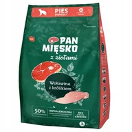 Sucha karma dla psów - Sucha karma Pan Mięsko wołowina z królikiem dla psów z alergią 3 kg - miniaturka - grafika 1
