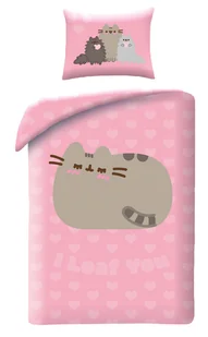 Pościel dziecięca Pusheen 140 x 200 cm Halantex mikrofibra kotek kot - Pościel dla dzieci - miniaturka - grafika 1