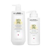 Szampony do włosów - Goldwell DUALSENSES RICH REPAIR Szampon 1000 ml + Kuracja 500 ml 0000052706 - miniaturka - grafika 1