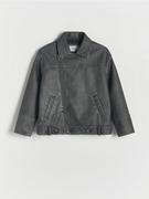 Kurtki i płaszcze dla chłopców - Reserved - Ramoneska oversize - czarny - miniaturka - grafika 1