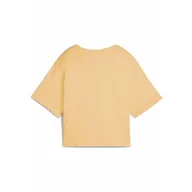 Koszulki sportowe damskie - Damska luźna koszulka z logo NO.1 ESS Cropped PUMA Almost Apricot Orange - miniaturka - grafika 1
