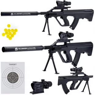 KARABIN PISTOLET NA KULKI AUG ASG REPLIKA LASER - Zabawki militarne - miniaturka - grafika 1