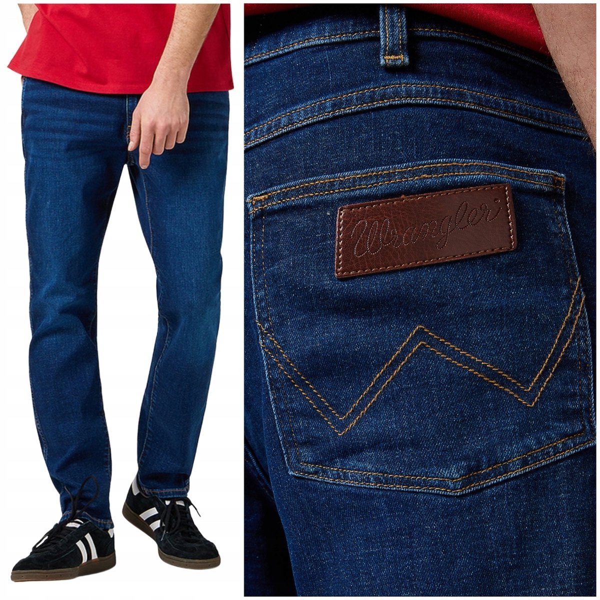 Wrangler LARSTON SLIM Storm cienkie dopasowane spodnie jeansowe W31 L30