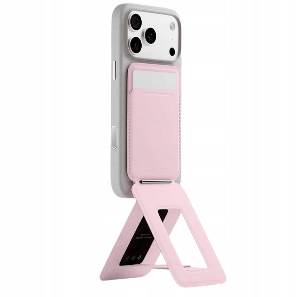 Magnetyczny portfel i stojak na telefon Moft Movas Tripod MagSafe różowy