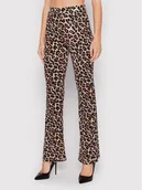 Spodnie damskie - Noisy May Spodnie materiałowe Pasa 27015320 Brązowy Regular Fit - miniaturka - grafika 1