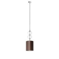 Lampy sufitowe - Kaspa Salonowa lampa wisząca ZOE 11126106 1-płomienny zwis brązowy - miniaturka - grafika 1