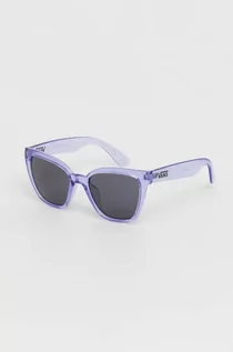 Okulary przeciwsłoneczne - Vans okulary przeciwsłoneczne damskie kolor fioletowy - grafika 1