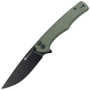 Nóż składany Sencut Crowley Green Micarta, Black Stonewashed D2 (S21012-3) - Noże - miniaturka - grafika 1