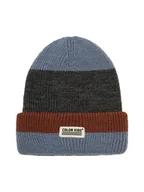 Czapki dla dzieci - Color Kids Czapka beanie w kolorze szaro-niebiesko-jasnobrązowym - miniaturka - grafika 1