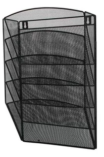 Q-CONNECT Zestaw 5 półek Office Set, metalowy, A4, czarny KF04726 - Pojemniki biurowe - miniaturka - grafika 1