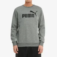 Bluzy sportowe męskie - Bluza Puma Męska Dresowa Bawełniana Szara 586680-03 - miniaturka - grafika 1