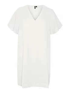 VERO MODA Damska sukienka Vmnatali Nia Ss Short Dress WVN, Snow White, S - Sukienki - miniaturka - grafika 1