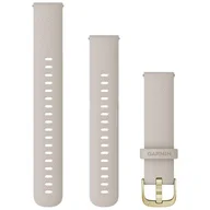 Akcesoria do smartwatchy - Garmin Silikonowy pasek Vivoactive 4s, Vivomove 3s, Venu 2s (18mm) - Jasny piaskowy z jasnozłotym zapięciem [010-12932-0D] 010-12932-0D - miniaturka - grafika 1