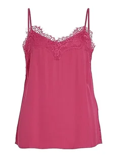Vila Damski top koronkowy Vicava New Lace Singlet/Su-Noos, różowy, 44 - Koszulki i topy damskie - miniaturka - grafika 1