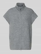 Swetry damskie - Kurtka z dzianiny o kroju relaxed fit z krótkim rękawem model ‘Ducie’ - miniaturka - grafika 1