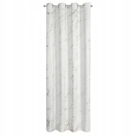 Zasłony - Zasłona welurowa 140x250 biała złota na przelotkach Eurofirany - miniaturka - grafika 1