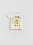 Bluzki dla niemowląt - Reserved - T-shirt z aplikacją - złamana biel - miniaturka - grafika 1
