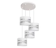 Lampy sufitowe - Żyrandol na lince HELEN 4xE27/60W/230V biały - miniaturka - grafika 1
