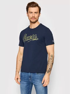 Koszulki męskie - GUESS T-Shirt F2GI01 J1311 Granatowy Slim Fit - grafika 1
