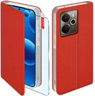 Etui i futerały do telefonów - Etui z klapką do Realme 14 5G Zamykane Czerwone Futerał + Szkło 9H - miniaturka - grafika 1