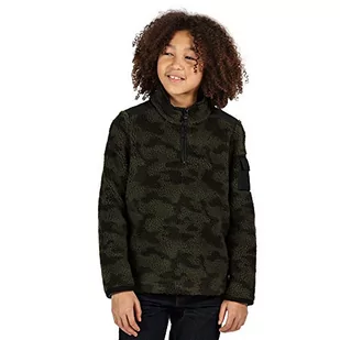 Regatta Dziecięcy polar Macklin ciemne khaki - Bluzy dla dziewczynek - miniaturka - grafika 1