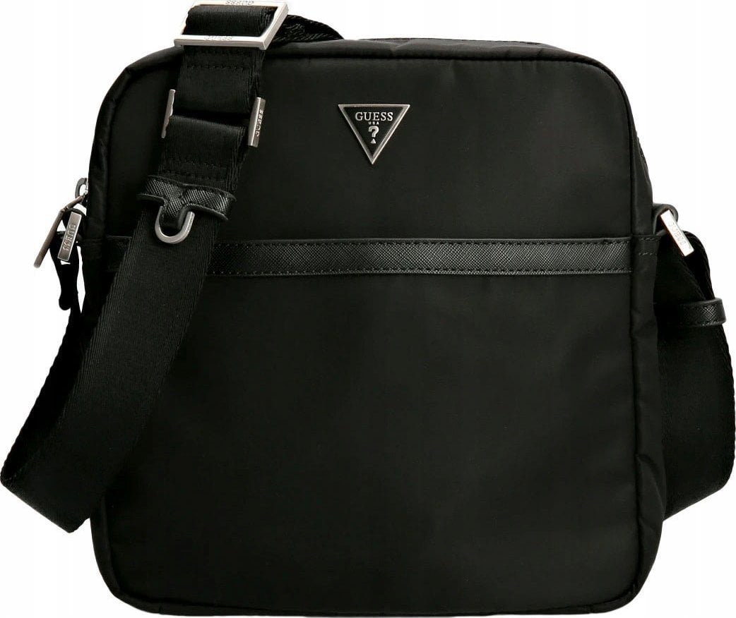 Guess, Certosa, Polyurethane, Textile Bag, Black, HMECRNP2258BLA, For Men, 22 x 5 x 23.5 cm For Men