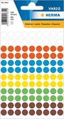 Etykiety do drukarek - HERMA 1831 uniwersalne etykiety/kolorowe kropki okrągłe (Ø 8 mm, 5 arkuszy, papier metalowy, matowy) samoprzylepne, trwałe punkty do oznaczania ręcznego pisania, 540 punktów samoprzylepnych, kolorowe - miniaturka - grafika 1