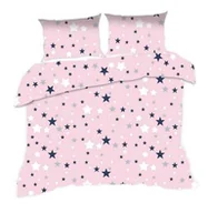 Pościel dla dzieci - Extrapościel Pościel bawełniana 100x135 362K gwiazdki różowa Kids 24 z poszewką 40x60 - miniaturka - grafika 1