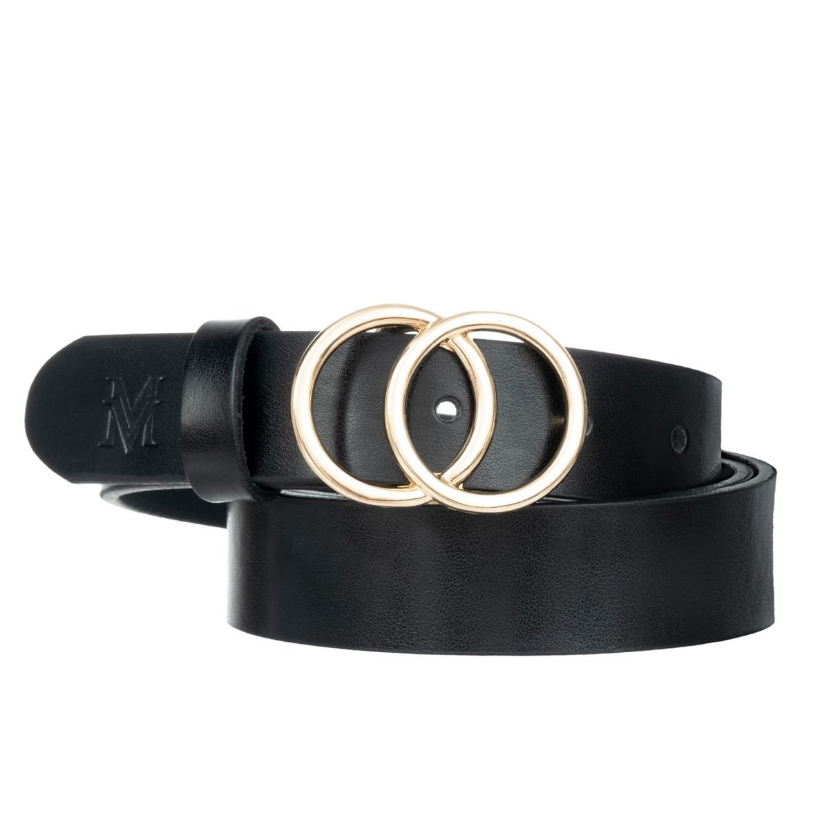 Klasyczny Pasek Damski VerMari Anelli Skórzany Czarny 3 cm