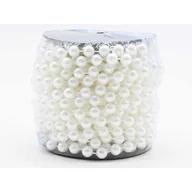 Ozdoby bożonarodzeniowe - Girlanda koralikowa 100 cm biała - miniaturka - grafika 1