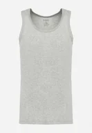 Piżamy męskie - Jasnoszara Klasyczna Koszulka Bez Rękawów Tank Top Clecotia - miniaturka - grafika 1