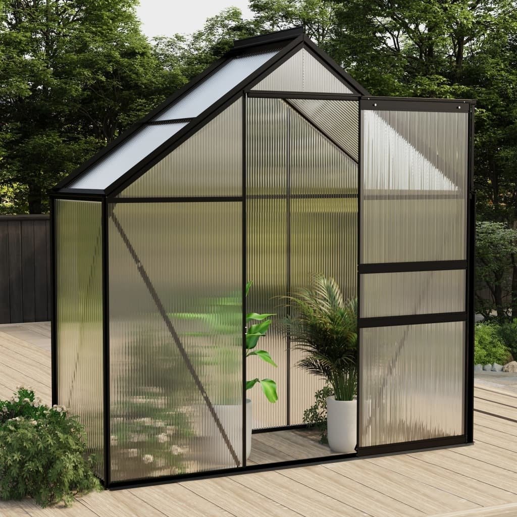 Szklarnia Living Store Lean-to aluminium antracyt 1,33 m²