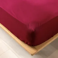 Prześcieradła - Czerwone prześcieradło z bawełny organicznej z gumką 160x200 cm Biolina – douceur d'intérieur - miniaturka - grafika 1